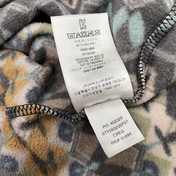 Patagonia Pullover Fleece Size Small Micro D Snap T Companions Aztec Tribal - Picture 8 of 11